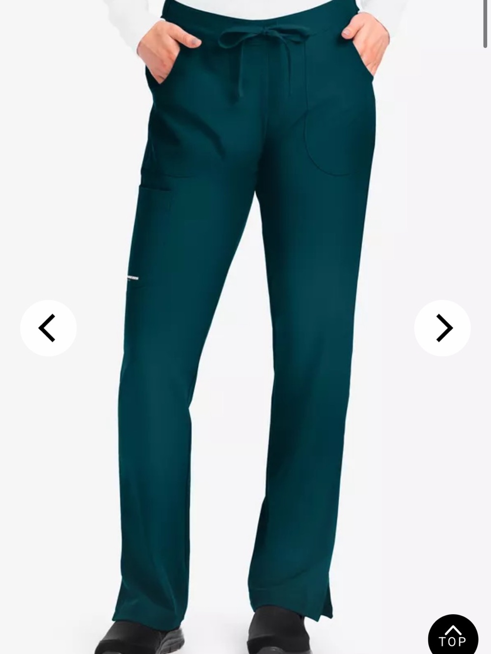 Skechers by barco 3 pocket stretch cargo tapered leg scrub pants Caribbean blue